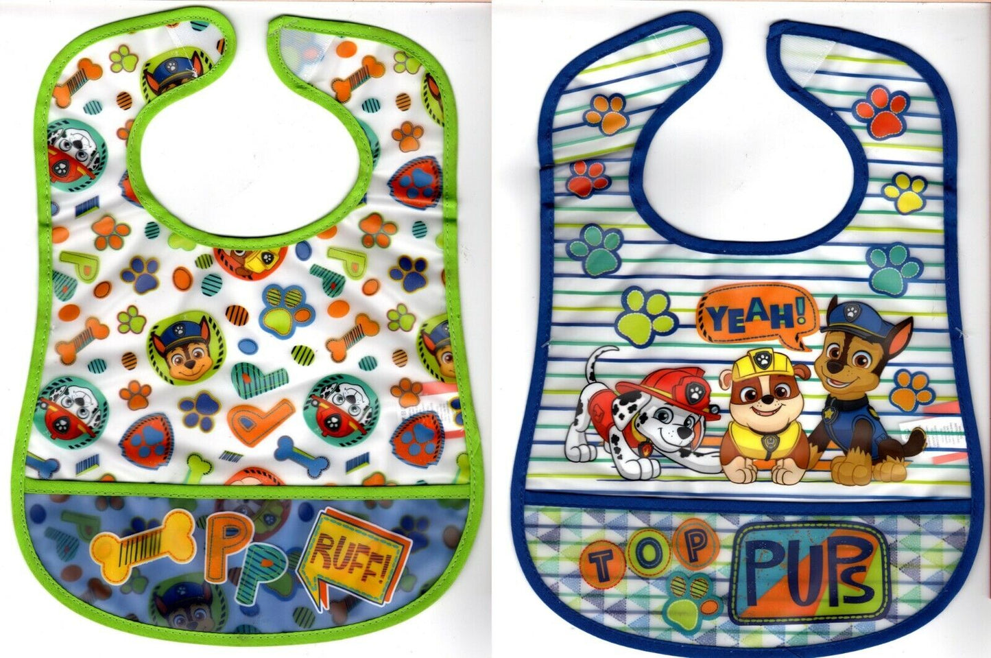 Nickelodeon Paw Patrol Waterproof Vinyl Infant Bib (Set of 2)