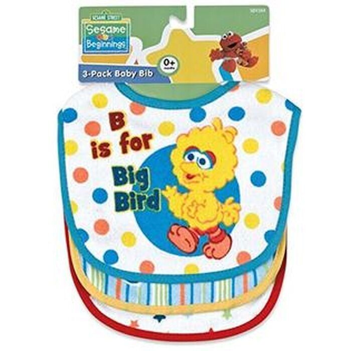Sesame Beginnings 3 Piece Bib Set