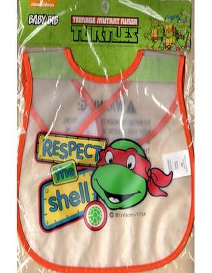 Teenage Mutant Ninja Turtles Baby Bib Respect The Shell 100%