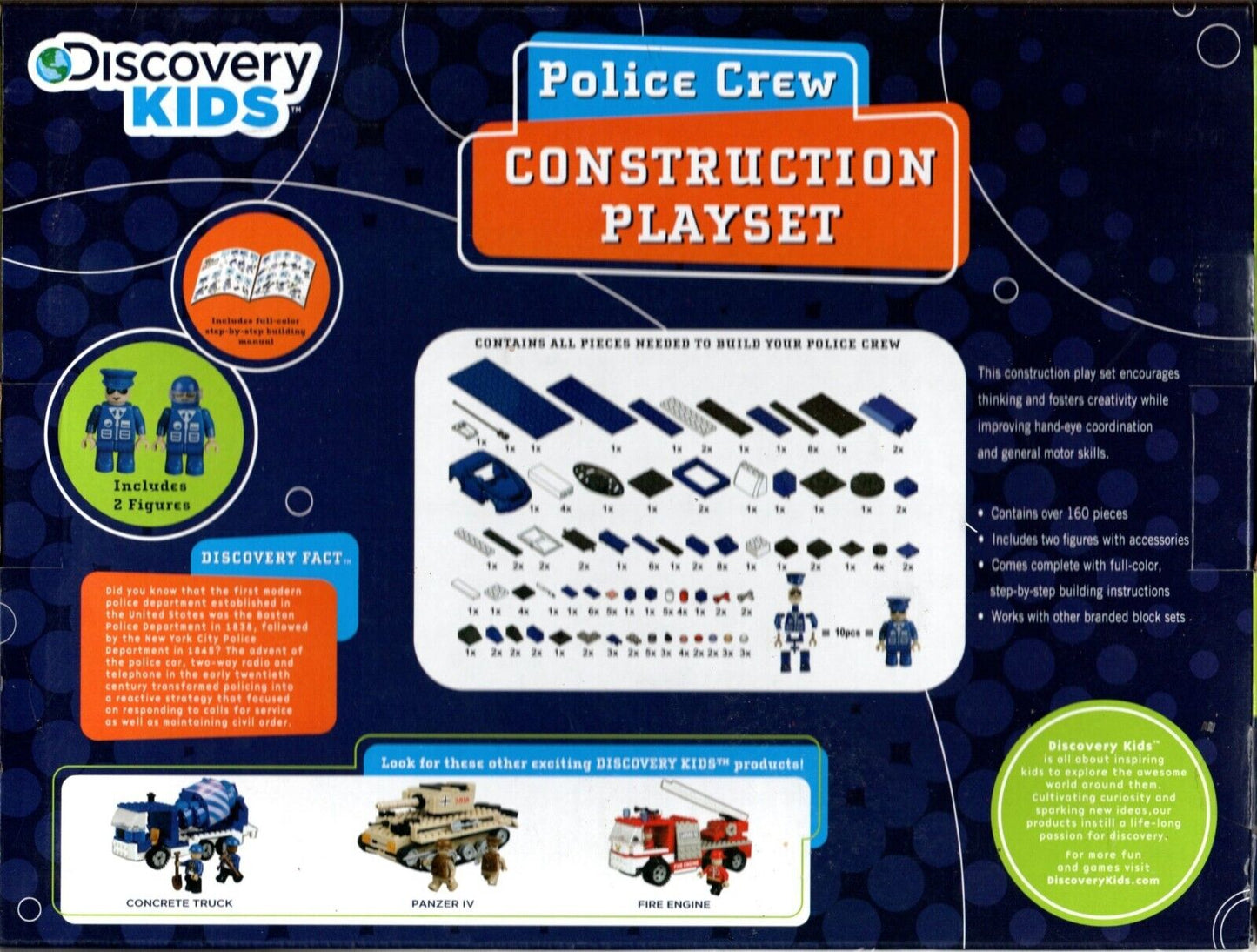 Discovery Kids - Police Crew - Construction Play Set New