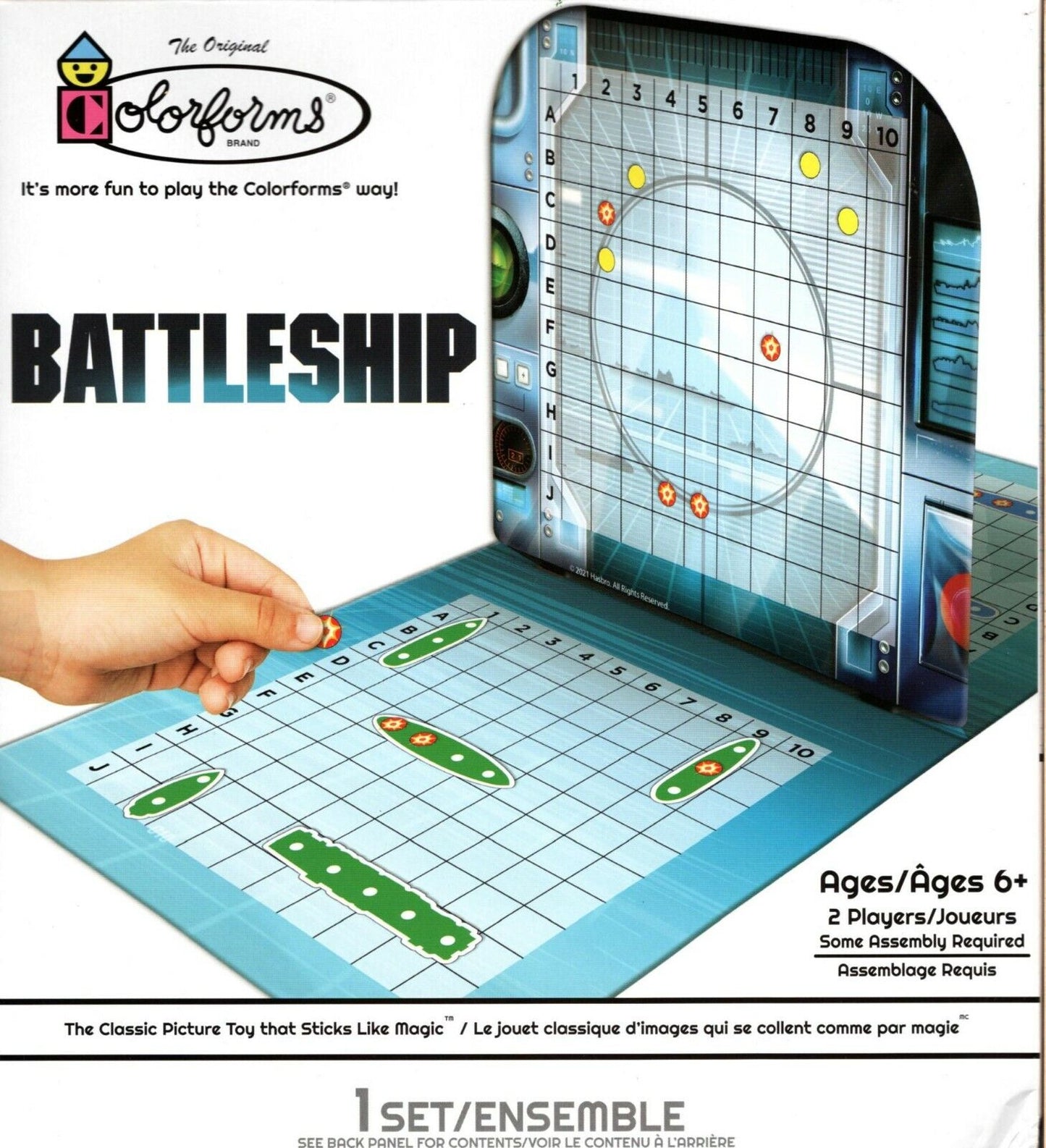 Colorforms Battleship Game Set -It's More Fun To Play The Colorform Way!