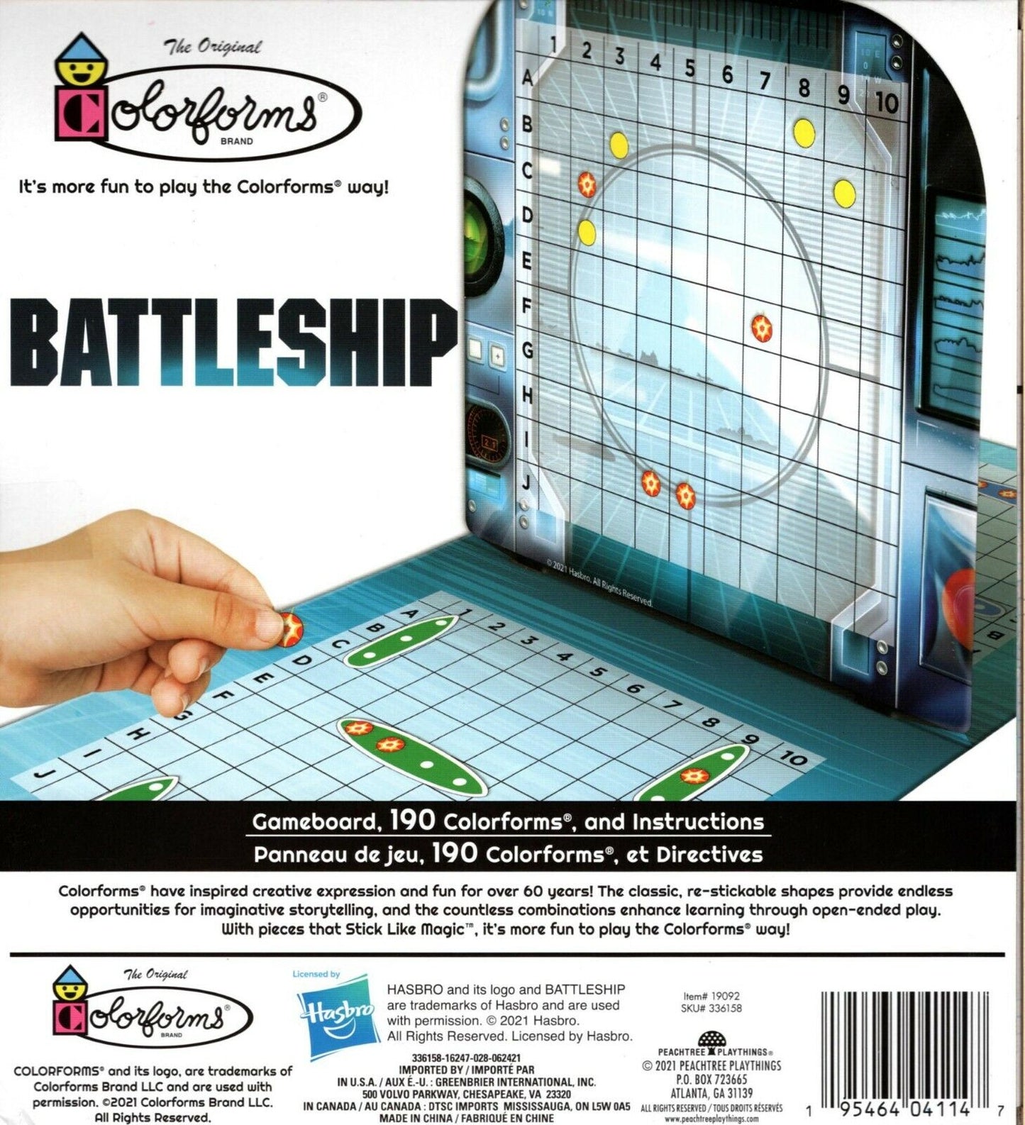 Colorforms Battleship Game Set -It's More Fun To Play The Colorform Way!