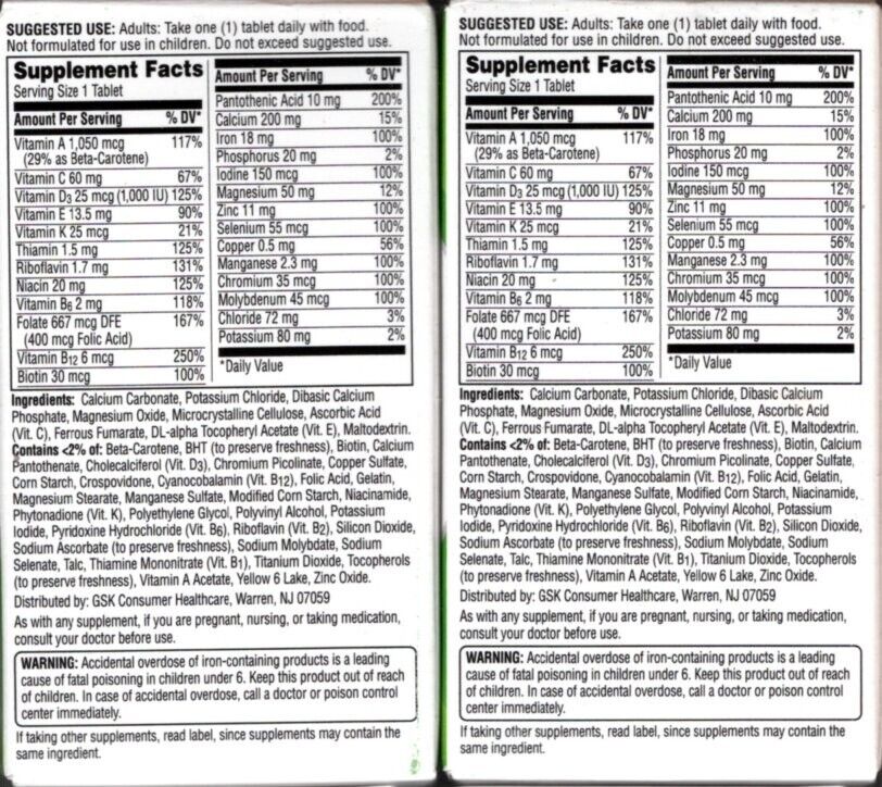 Centrum Adults Multivitamin Multimineral Supplement 60 Tablets Exp 02/24 Set 4