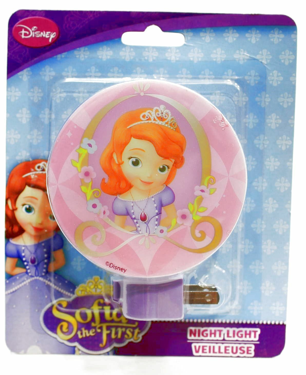 Round Cartoon Character Childrens Night Light Pincess Sofia Mixed
