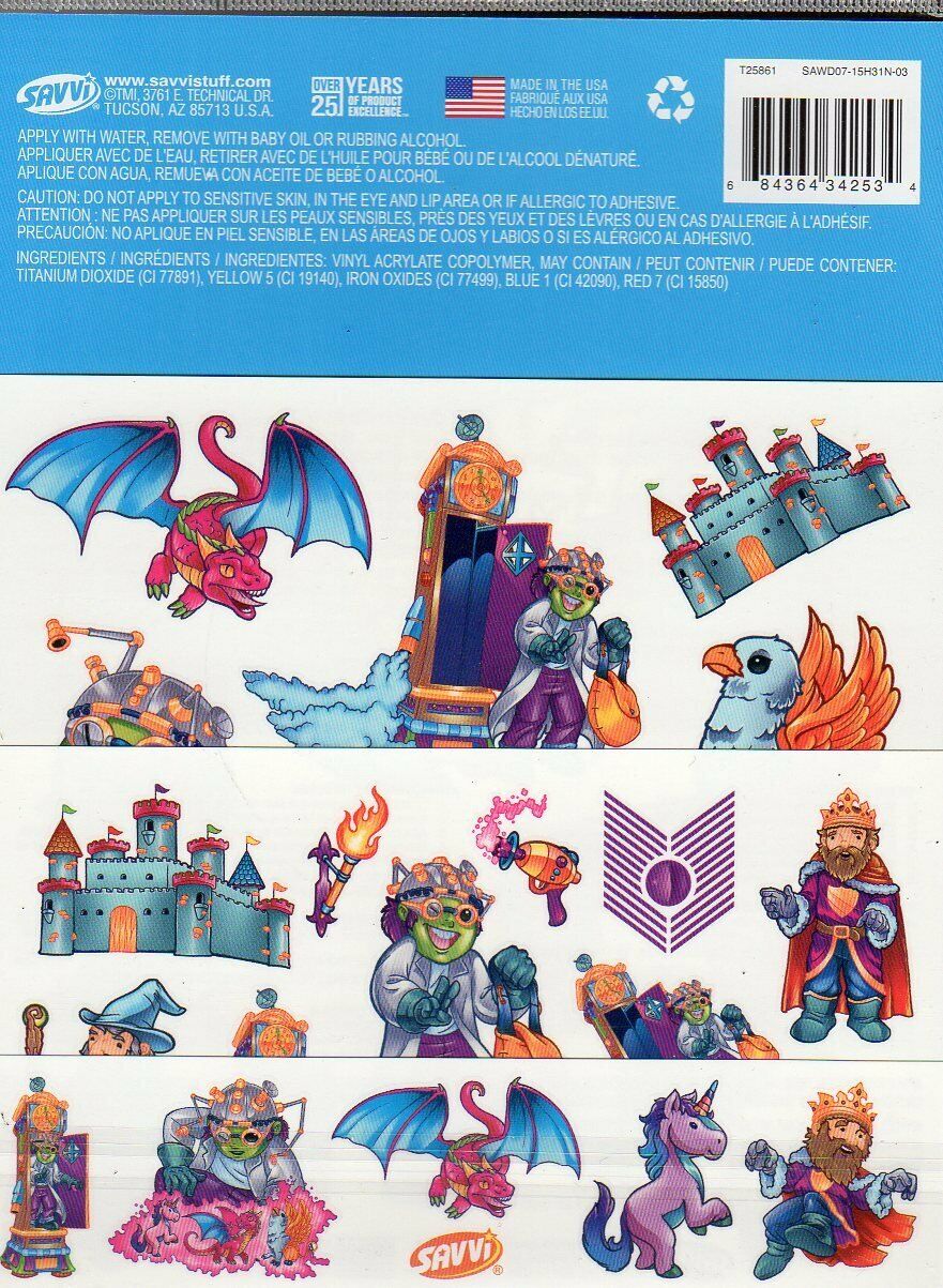 Wacky Dr. Dax - Temporary Tattoos - 25 Tattoos By Savvi