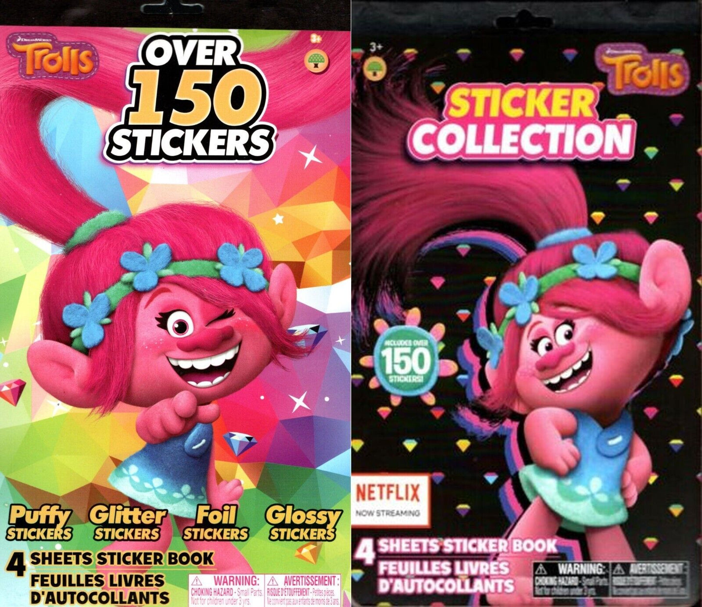 Trolls - Sticker Collection - Over 150 Stickers 4 Sheet Sticker (Set of 2)