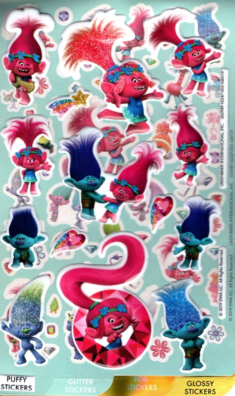 Trolls - Sticker Collection - Over 150 Stickers 4 Sheet Sticker (Set of 2)
