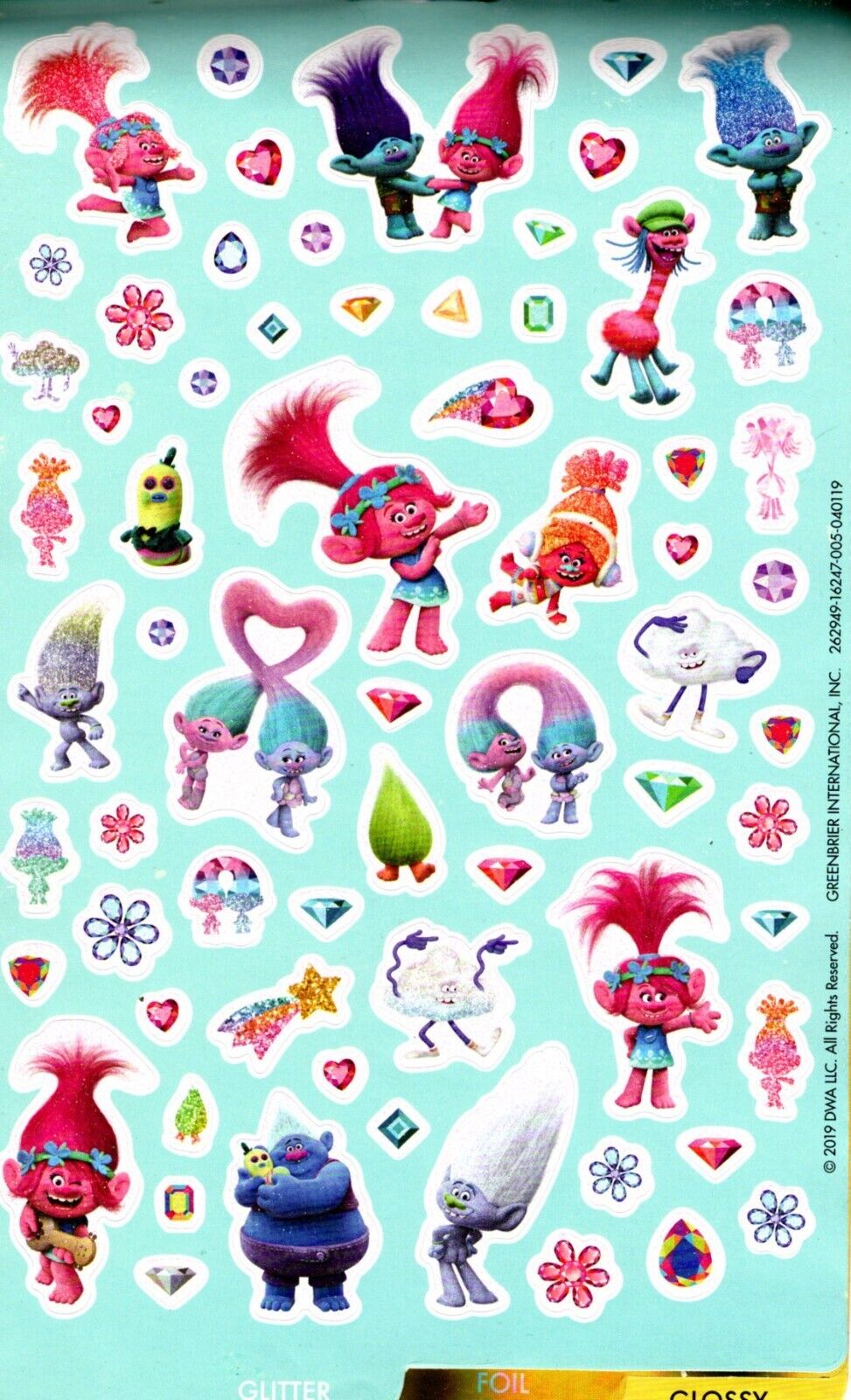 Trolls - Sticker Collection - Over 150 Stickers 4 Sheet Sticker (Set of 2)