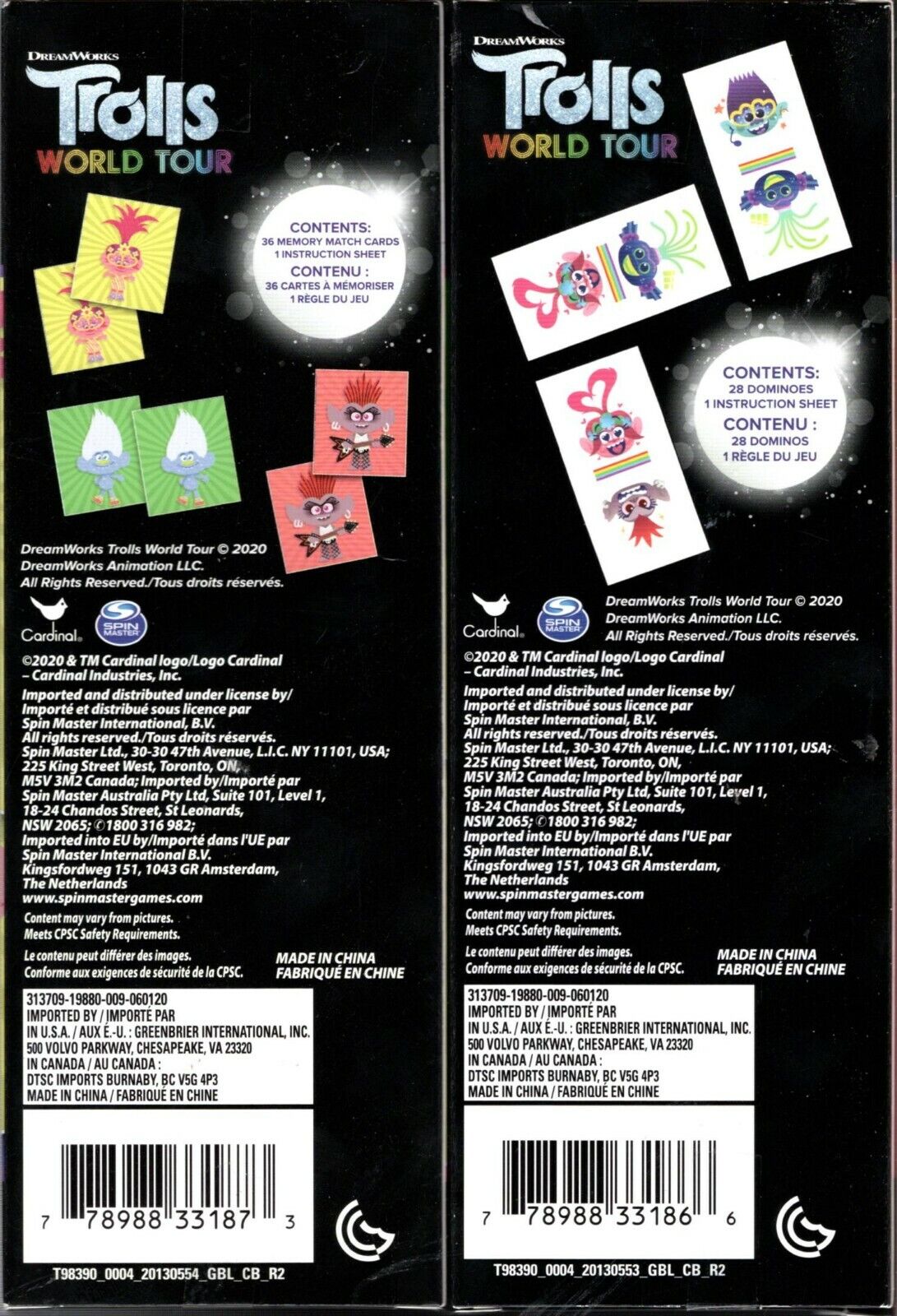 Trolls World Tour - Domino & Game Puzzle 28 Piece