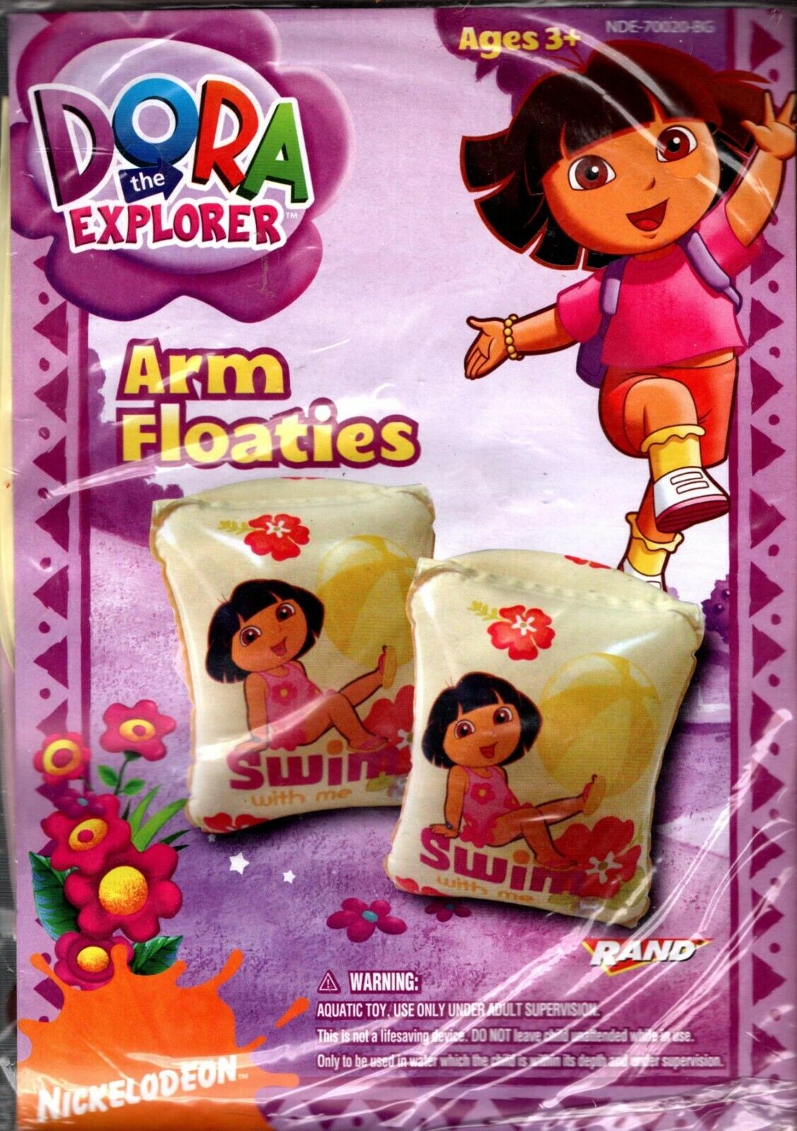 Nickelodeon Dora The Explorer - Arm Floats + Swim Ring 17.5` in 3+ (Set of 2)