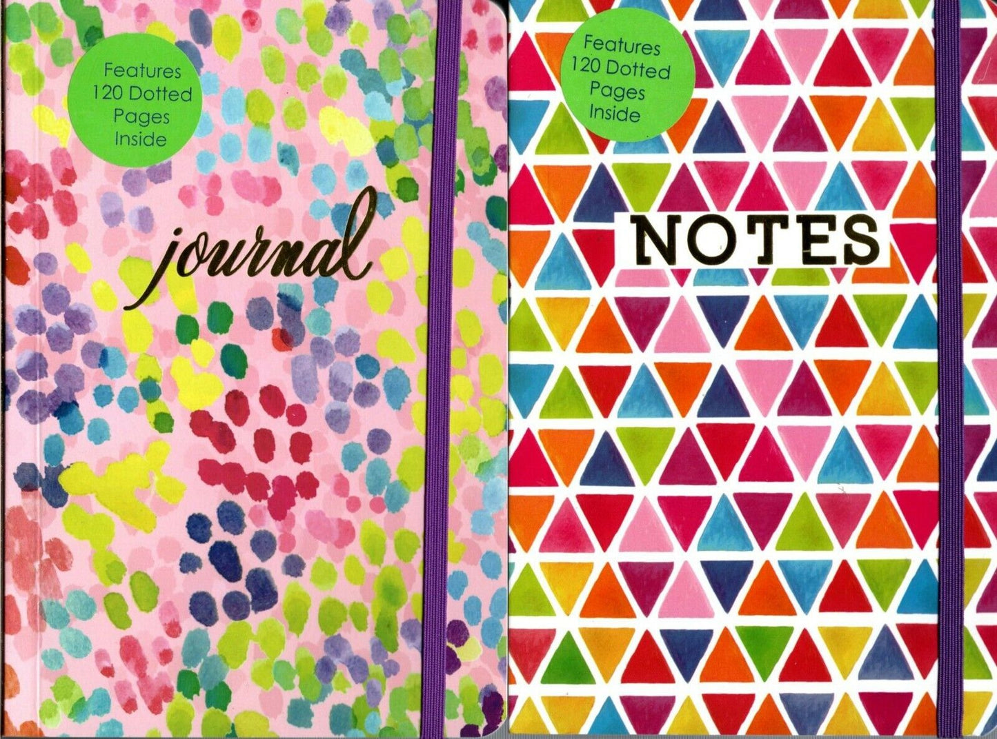 Notebook - Features 120 Dotted Pages Inside Journal (Set of 2)