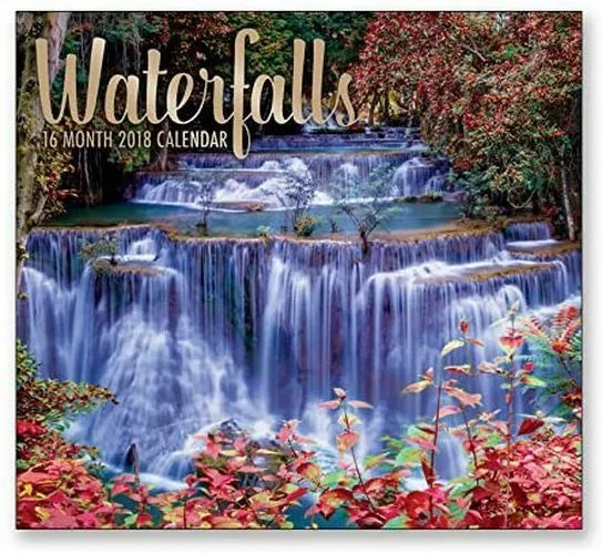 16 Month Wall Calendar 2018 - Waterfalls