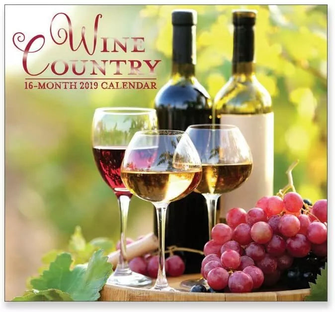 16 Month Wall Calendar 2019 Wine Country