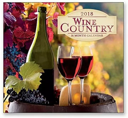 16 Month Wall Calendar 2018 - Wine Country