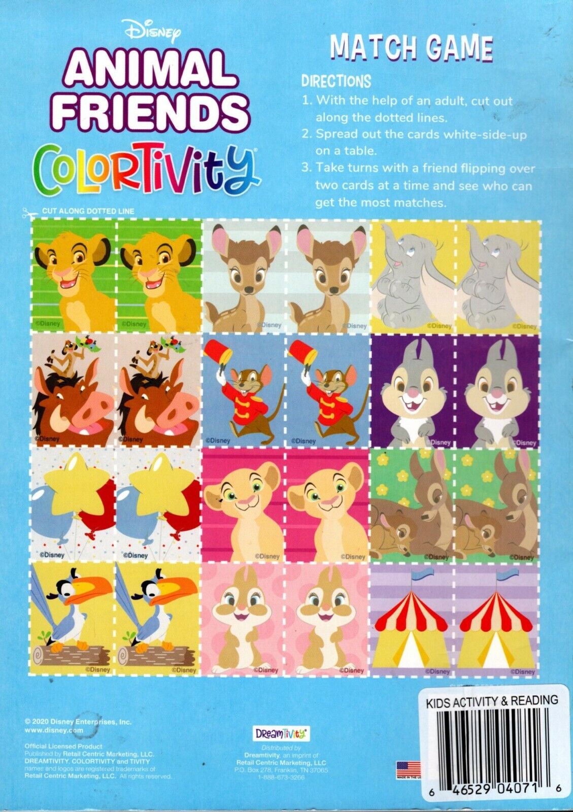 Disney Animal Friends - Hey Up There - Coloring & Activity Book + Stickers