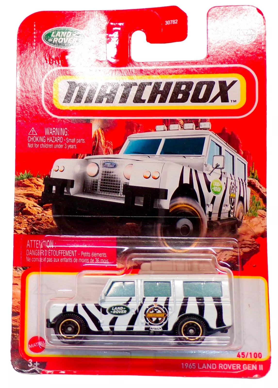 HOT WHEELS Land Rover Gen ll Color Zebra 45/100