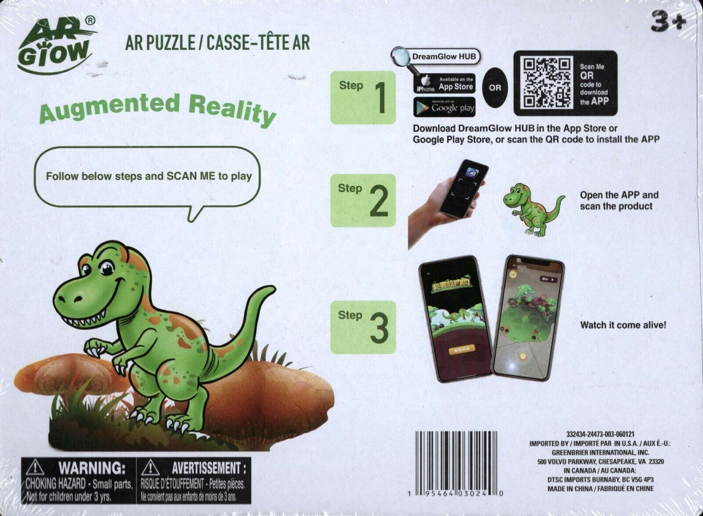 Jigsaw Board Puzzles AR Glow Games Dinosaurs