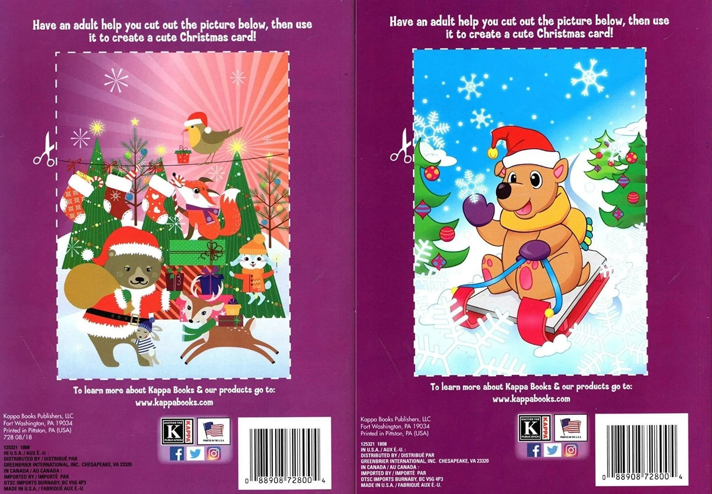 Christmas Edition Holiday - Jumbo Coloring Book - Let it Snow & Santa Paws Set