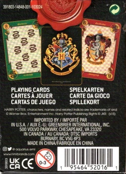 Harry Potter Playing Cards Standard 52 Card