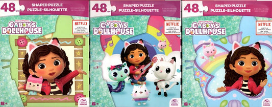 Cabby`s Dollhous - 48 Shaped Puzzle Silhouette (Set of 3)