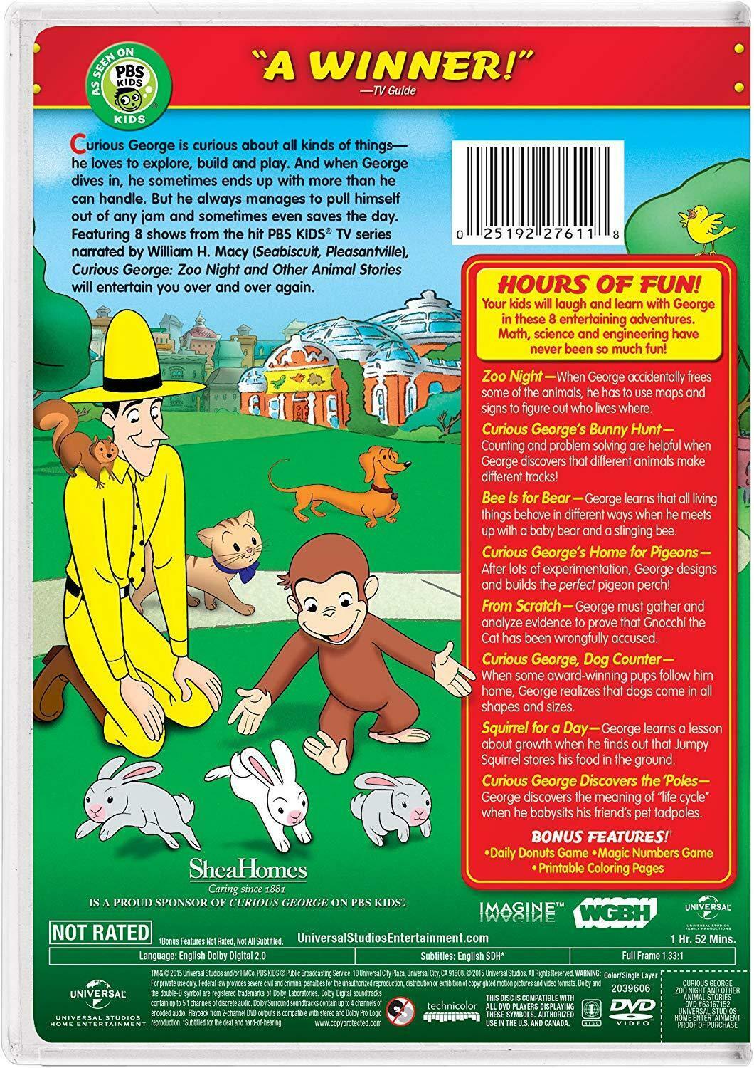 Curious George: Zoo Night and Other Animal Stories! DVD