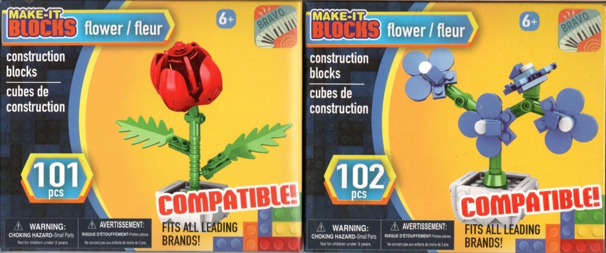 Make It Blocks Round Flower Building Blocks 101 & 102 pieces 6+ (Set of 2)