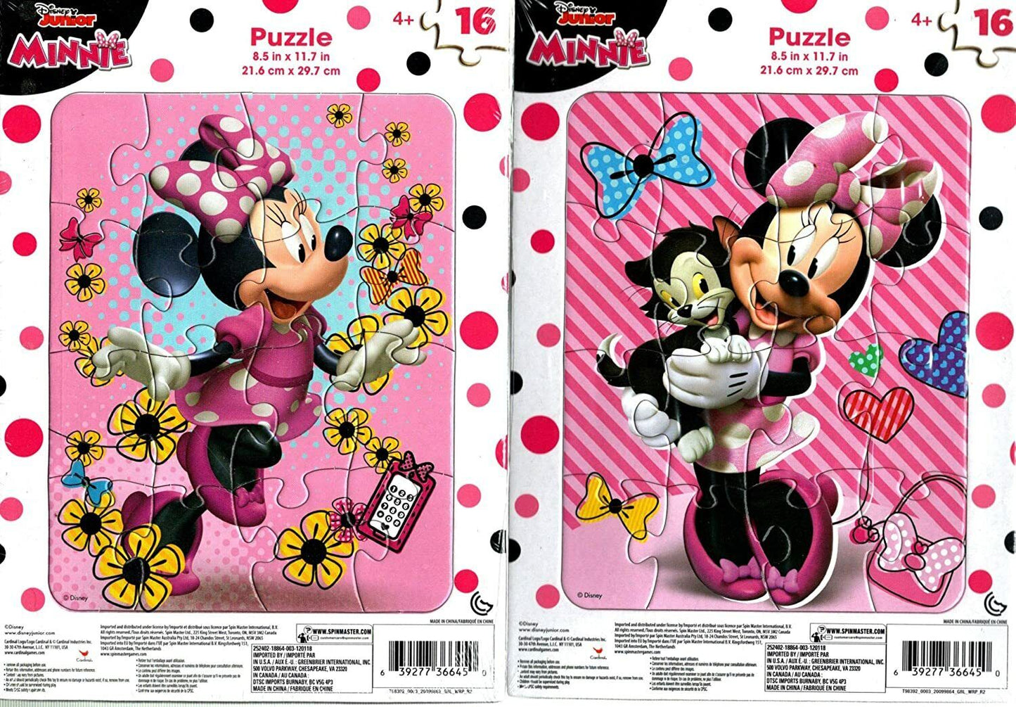 Minnie - 16 Pieces Jigsaw Puzzle (Set of 2)