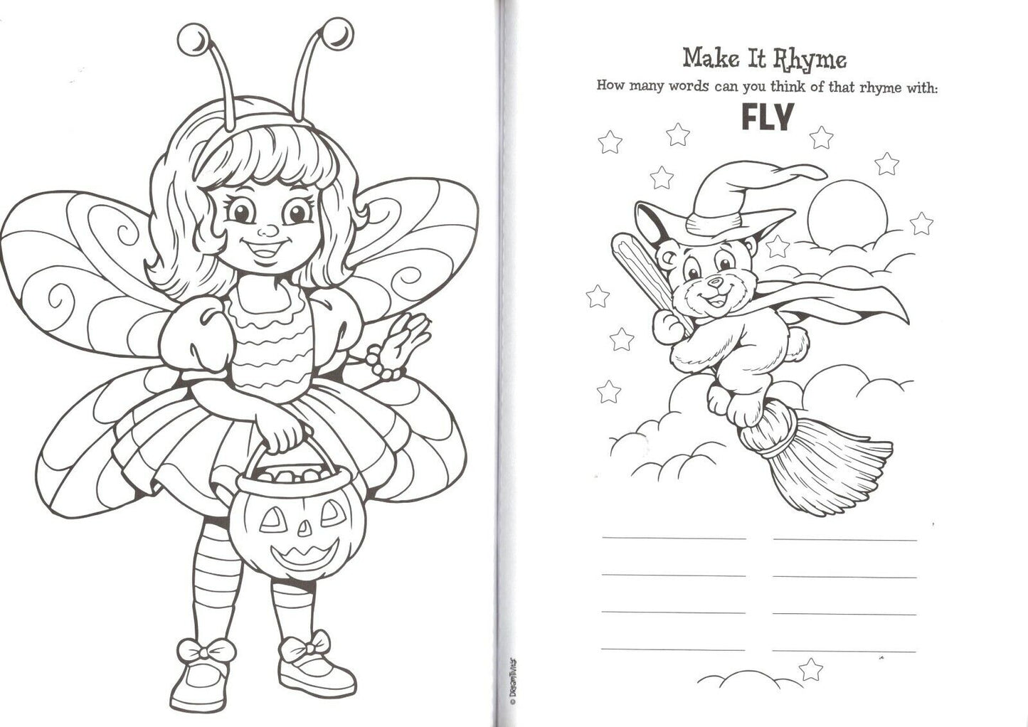 Colortivity - Halloween Coloring and Activity Book ~ Midnight Meow; Stickers