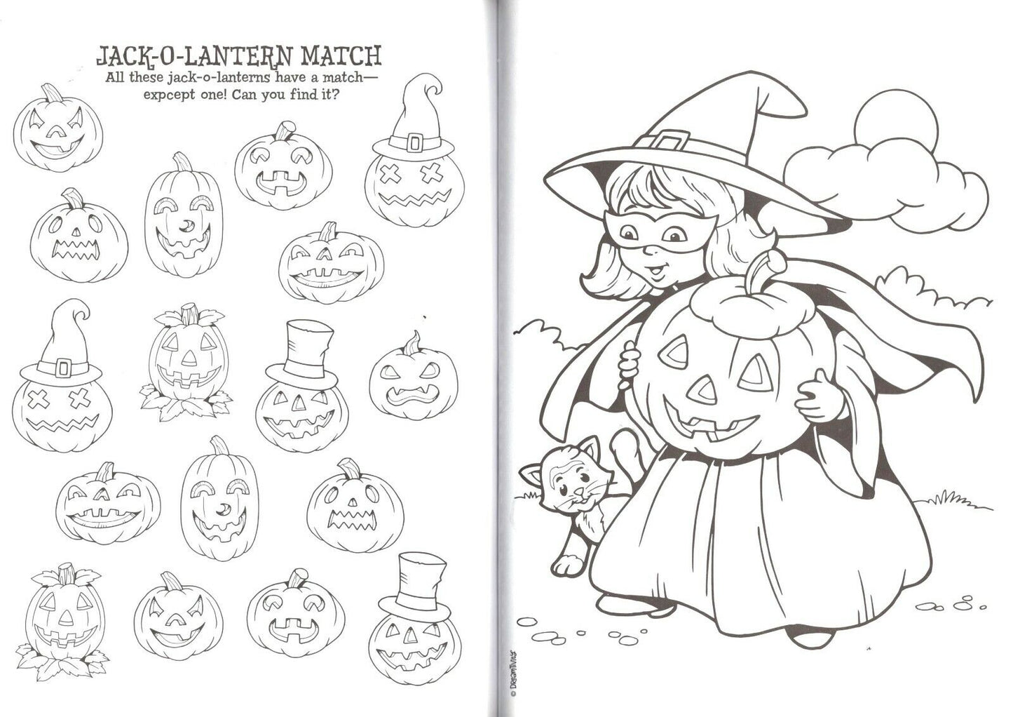 Colortivity - Halloween Coloring and Activity Book ~ Midnight Meow; Stickers