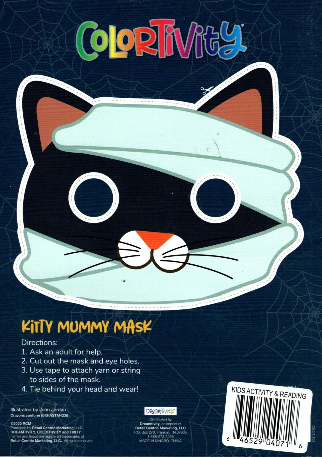 Colortivity - Halloween Coloring and Activity Book ~ Midnight Meow; Stickers