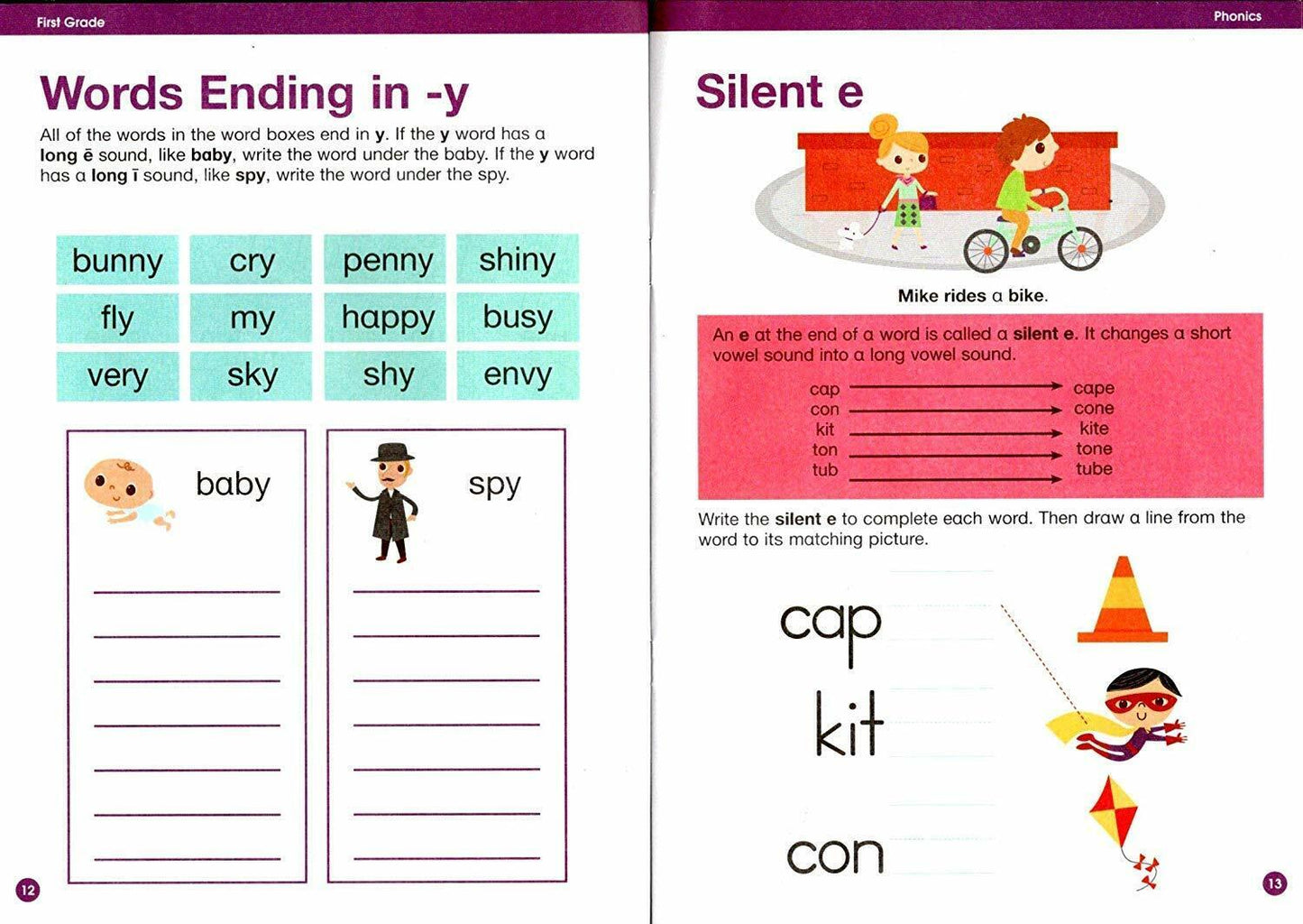 First Grade Educational Workbooks - Set of 4 Books - v2