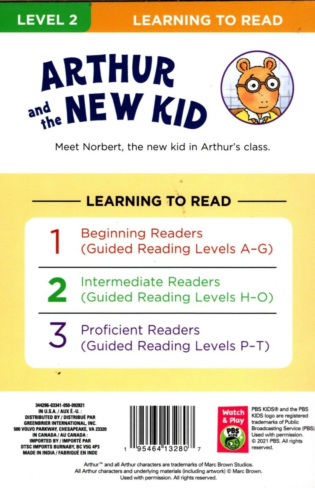 Level 2 - Arthur and the New Kid, Clean Your Room, Breaks the Bank Set