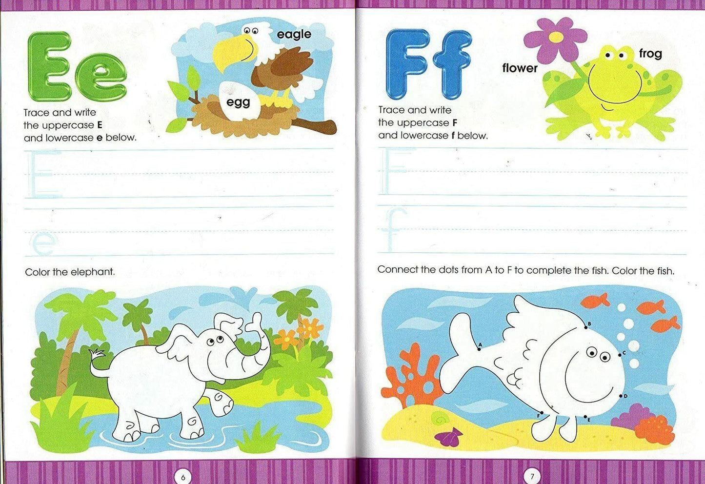 Kindergarten Educational Workbooks With Sticker Sheet - Set of 4 Books - v3