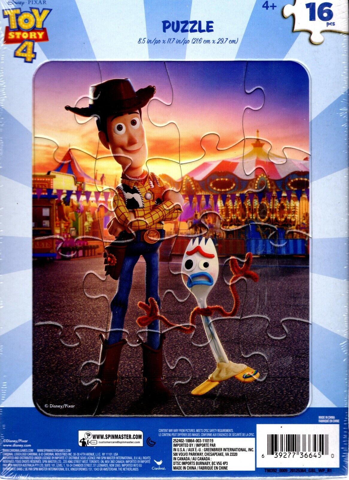 Toy Story 4 - 16 Pieces Jigsaw Puzzle (set of 2)