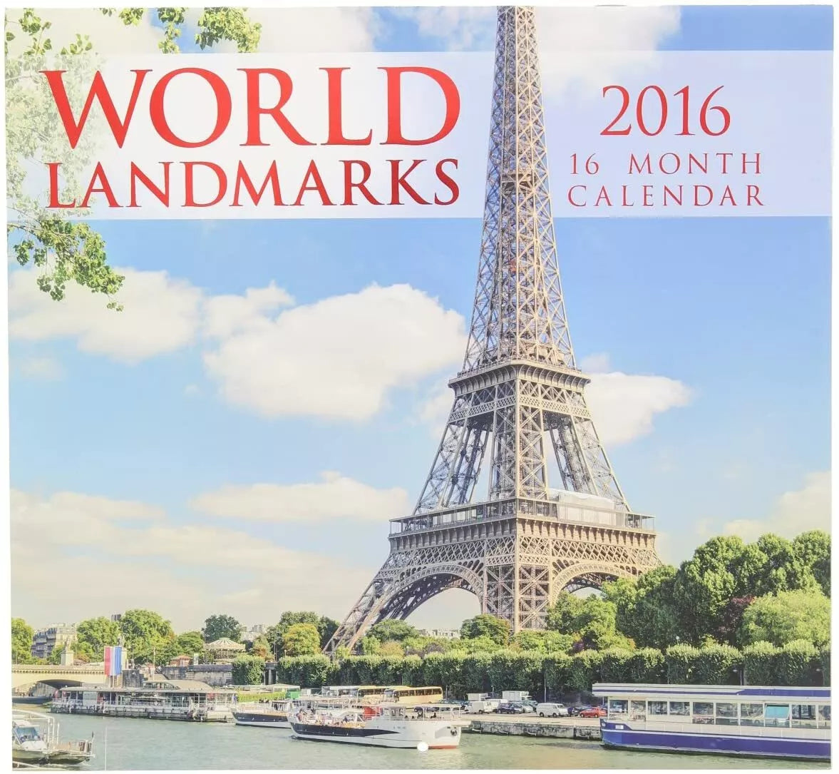 1 X 2016 World Landmarks 16 Month Wall Calendar