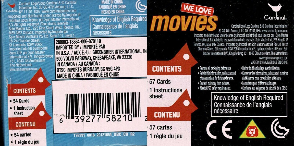 Friends Trivia / We Love Movies - Boxed Game (Set of 2 Boxed)