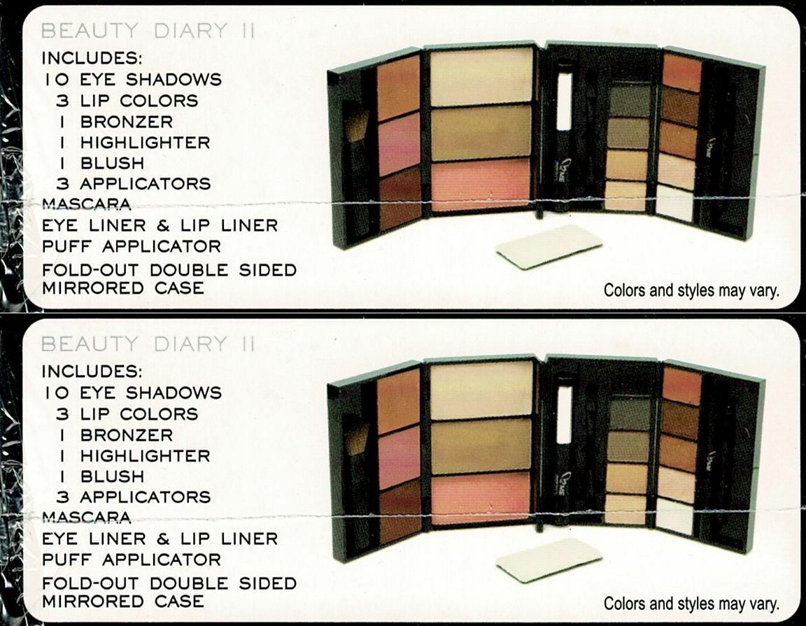 ME Makeover Essentials Beauty Diary II Sealed Makeup Box - NEW (Set of 2)