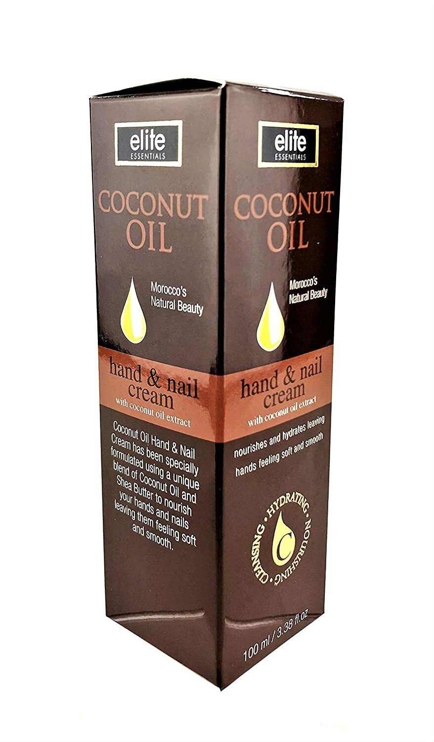 Coconut Oil Hand & Nail Cream by Elite Essentials - with Coconut Oil Extract