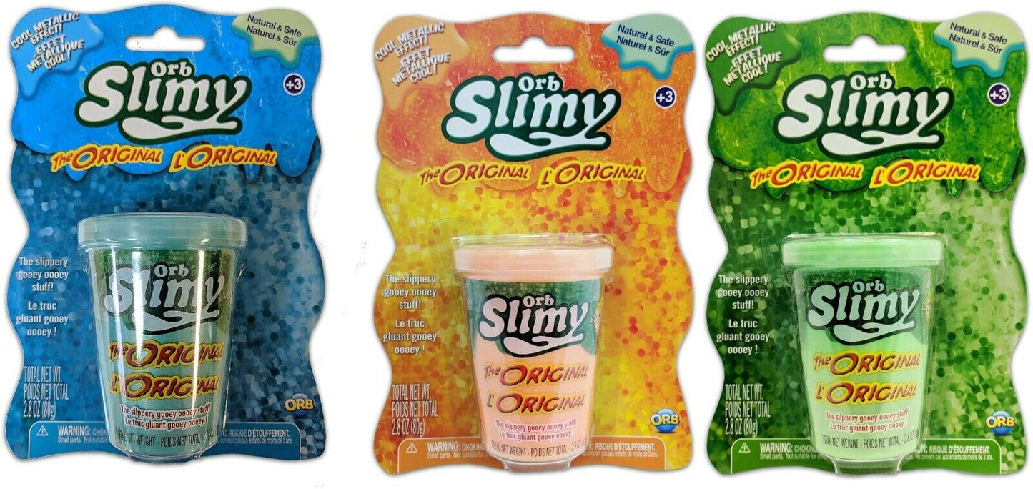OrbSlimy Original with Cool Metallic Effect Blue, Orange, Green (Set of 3)