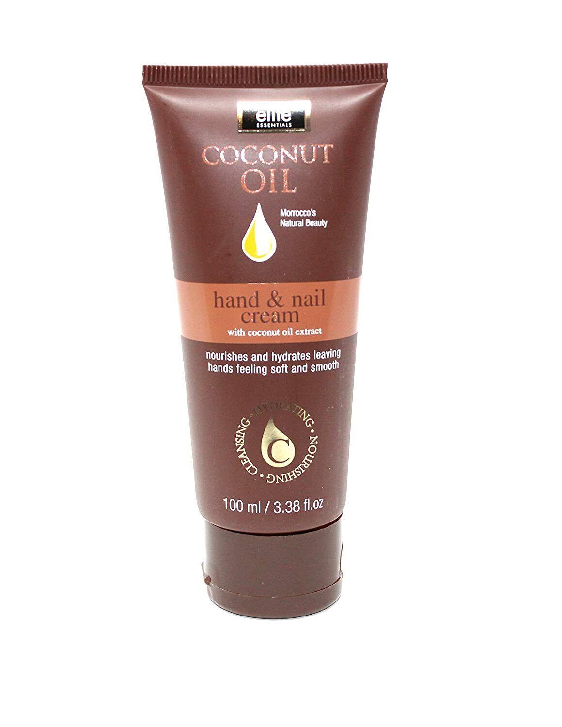 Coconut Oil Hand & Nail Cream by Elite Essentials - with Coconut Oil Extract