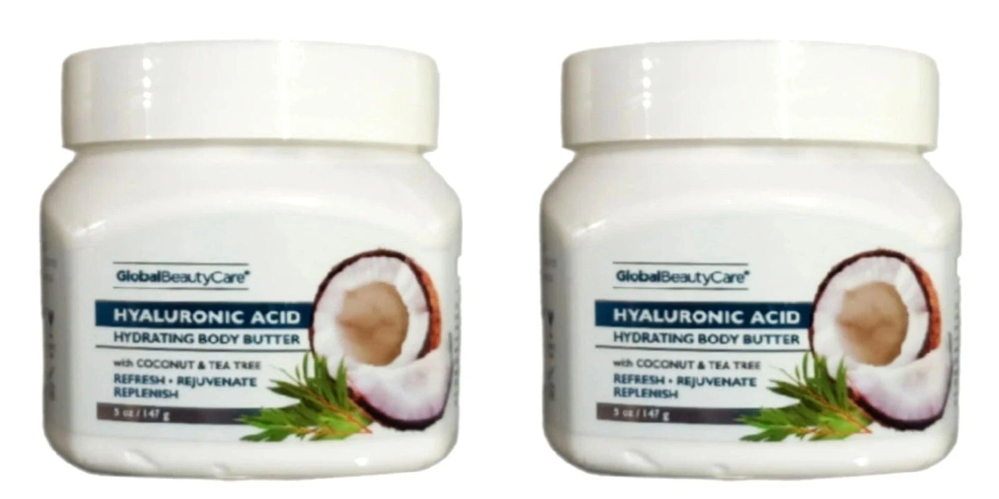 Global Beauty Hyaluronic Acid Hydrating Body Butter – Coconut & Tea Tree