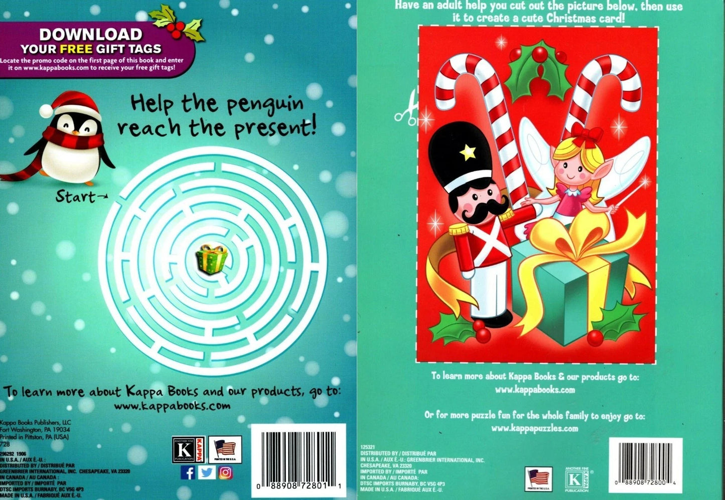 Christmas Edition Holiday Jumbo Coloring Book ~ My Wish List & Penguin Presents