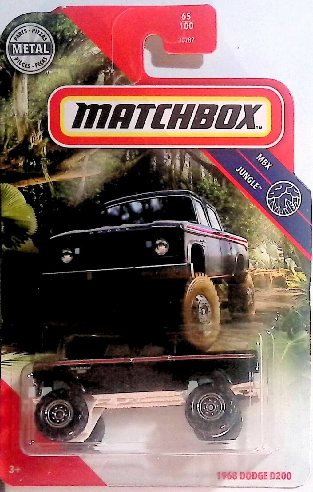 Matchbox 2020 MBX jungle 1968 dodge D200 black # 65 / 100