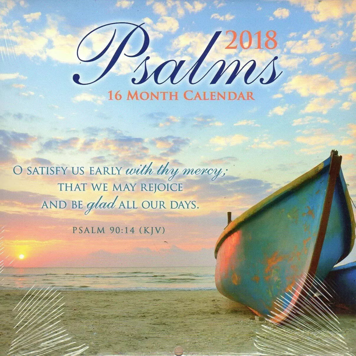 Psalms - 16 Month 2018 Wall Calendar Planner Organizer