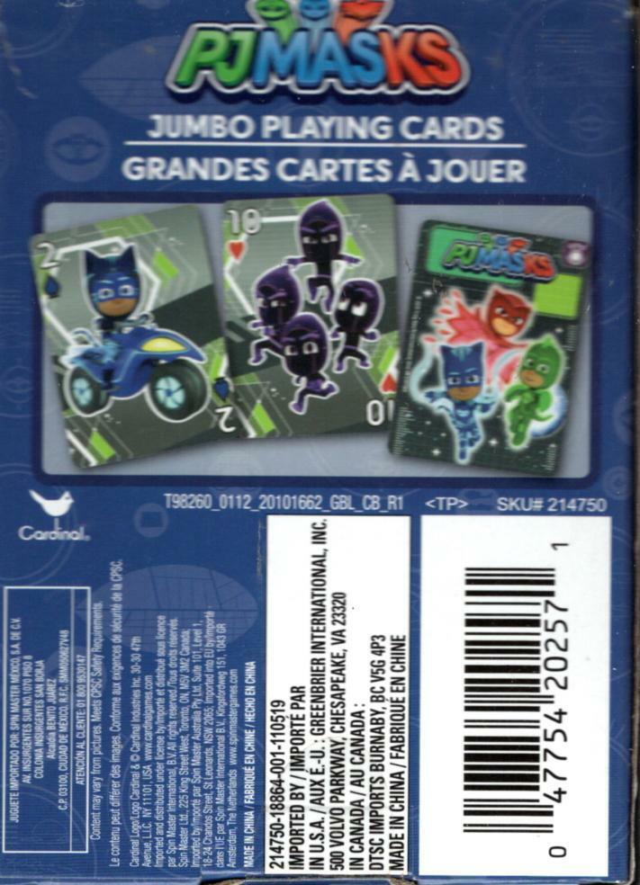 PJ Masks - Jumbo Playing Card Games