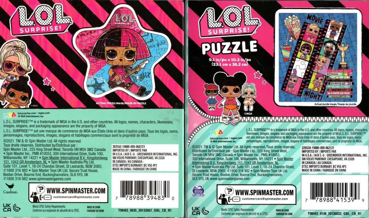 L.O.L Surprise - 48 Shaped Puzzle (Set of 2 Pack)