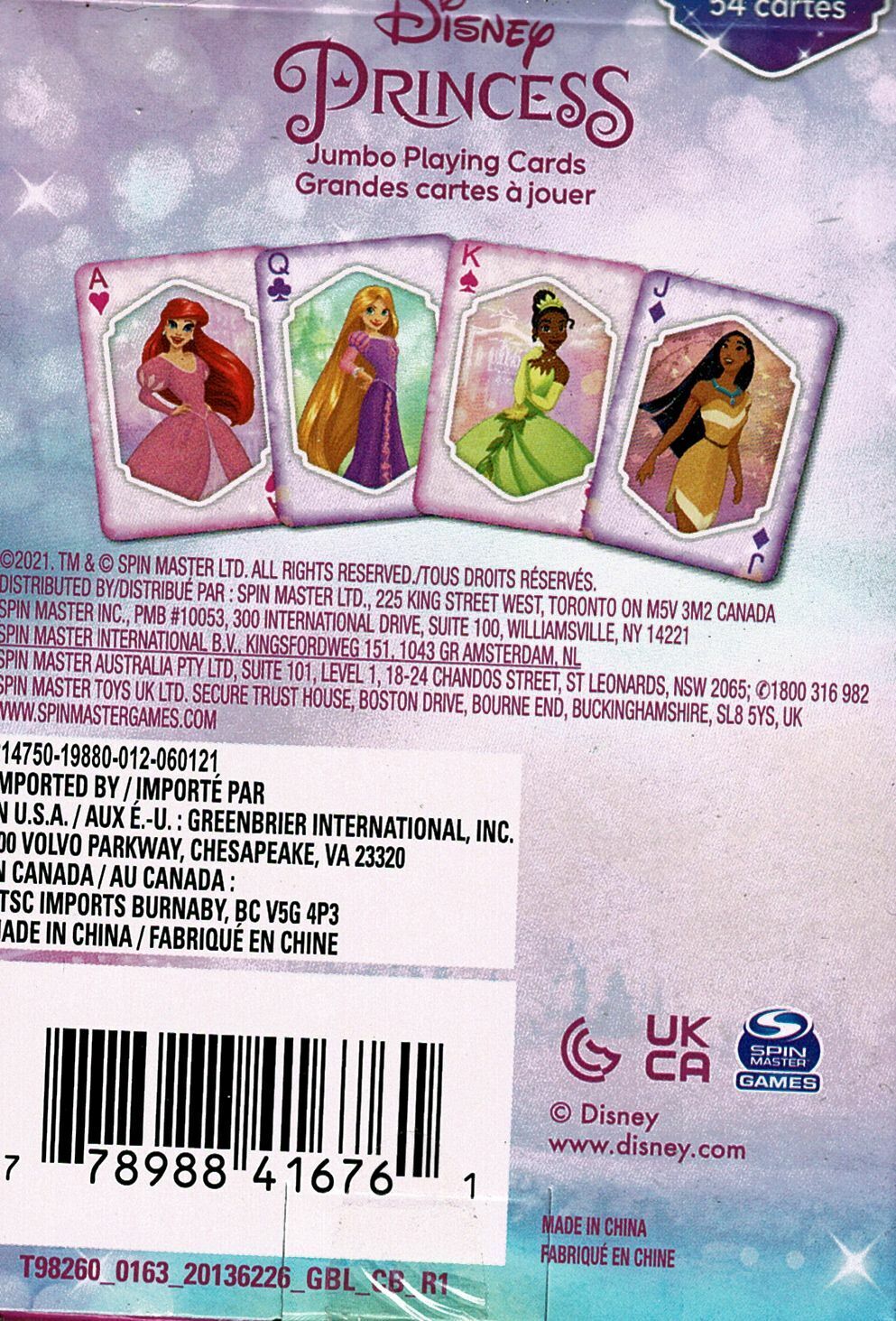 Disney Princess - Jumbo Playing Cards - Classic card games