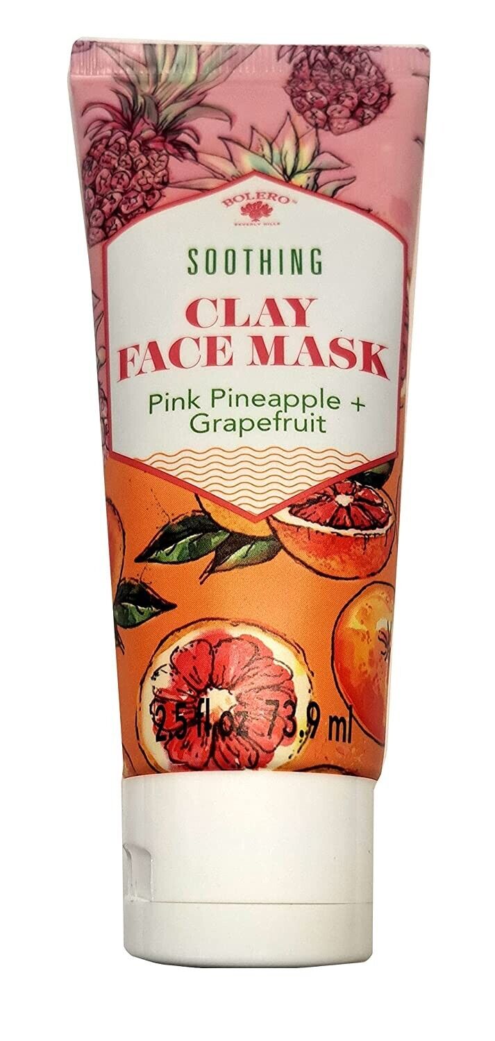 Bolero Soothing Clay Face Mask Pink Pineapple & Grapefruit 2.5fl oz