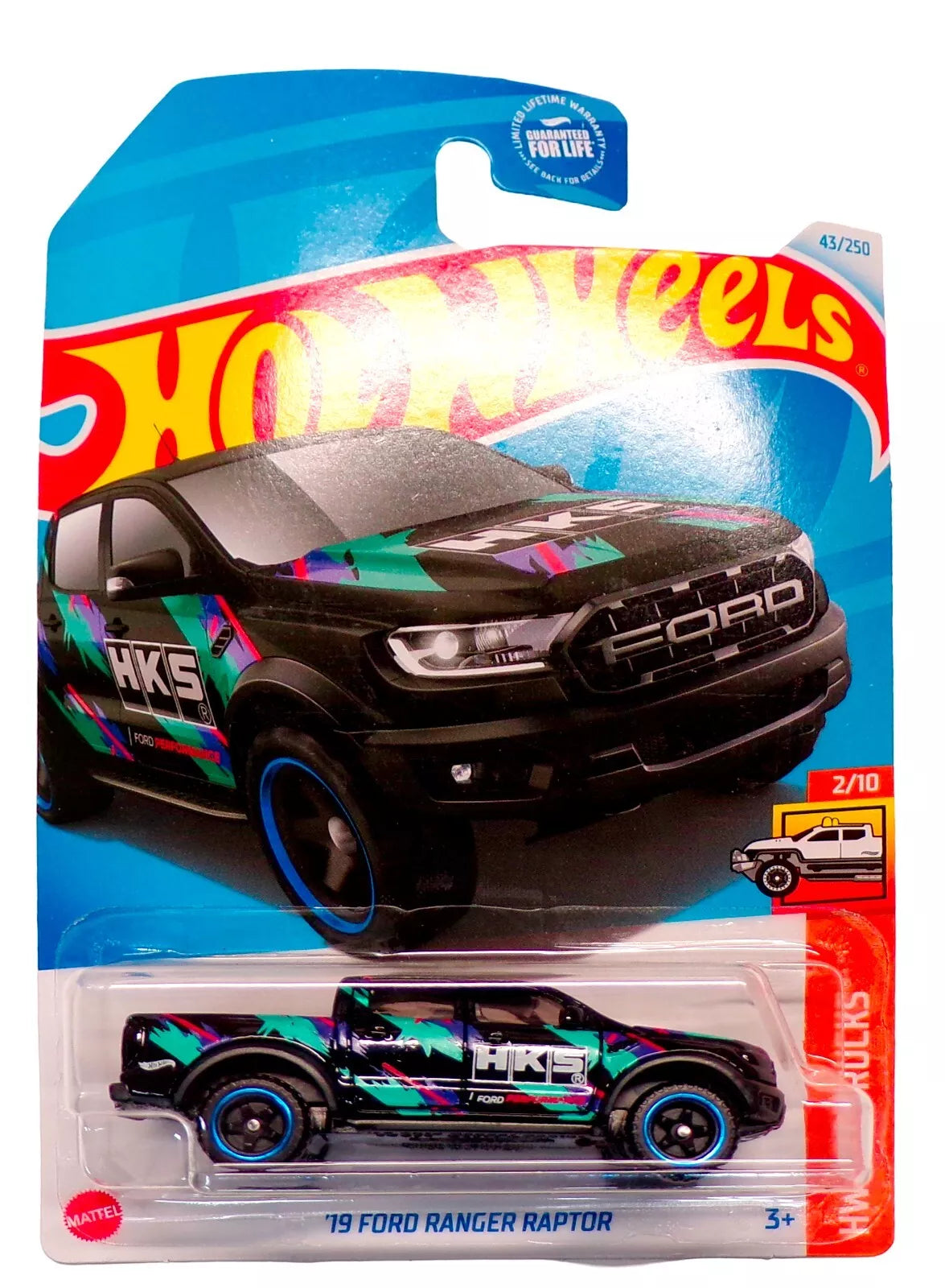 HOT WHEELS '19 FORD RANGER RAPTOR HW HOT TRUCKS #2/10 BLACK FINISH