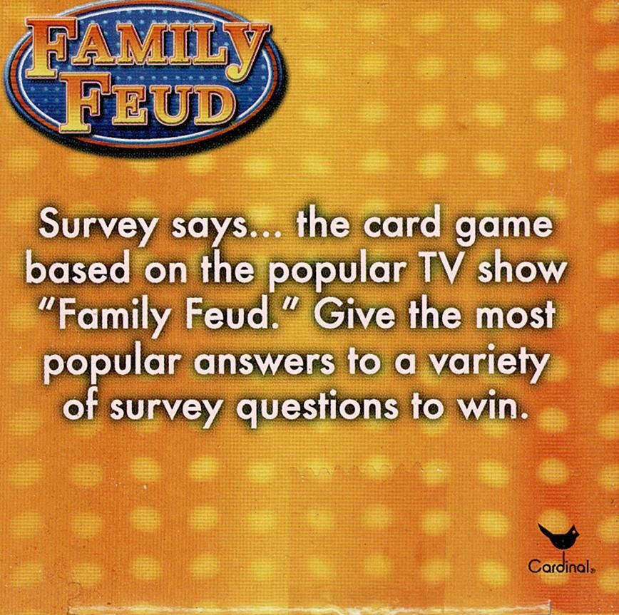 Cardinal Boardgame Family Feud 57 Cards Boxed Game